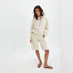 Free People Headscarf Buttercup Combo Hoodie Size Large